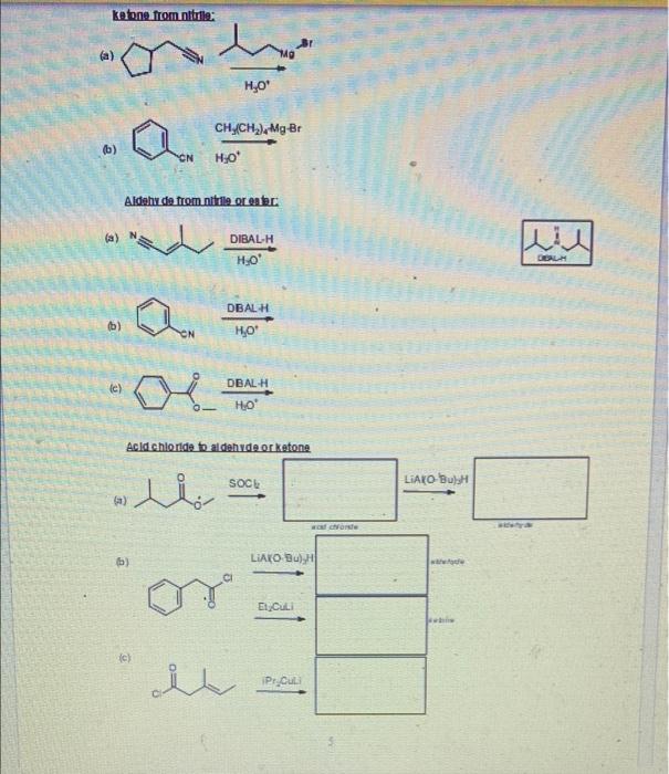 7 Synthesize The Carbonyl Compounds Aldehydes Ketones Or Carboxylic Acids From Acid Chloride Ester Or Nitrile Cha 2