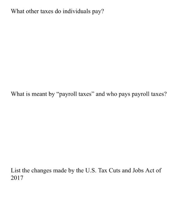 Use The Tax Chart Below To Answer The Following Question Calculate The Annual Tax Liability For A Single Person Earning 2