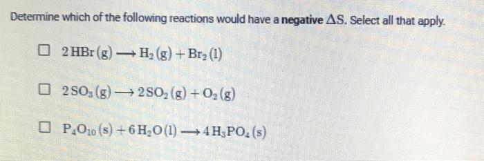 The Reaction Below Is Exothermic Answer Each Of The Multiple Choice Questions Below 3 A Aq 2 B Aq 5c Aq D Aq 3