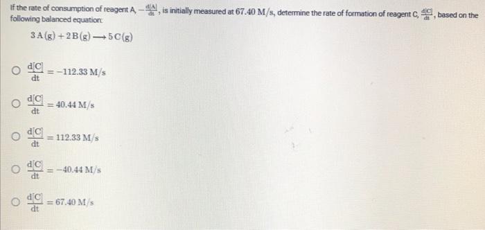 The Reaction Below Is Exothermic Answer Each Of The Multiple Choice Questions Below 3 A Aq 2 B Aq 5c Aq D Aq 4