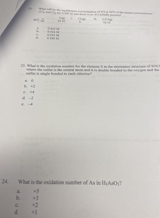 What Will Be The Quali Concentration Of 25 C Theo Of Land Clear 0 Mand There Is No Cintilly Present L Ch 210 Ag 62 42 1