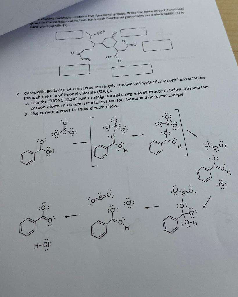 Ollowing Molecule Contains Five Functional Groups Write The Name Of Each Functional Group In The Corresponding Box Ran 1