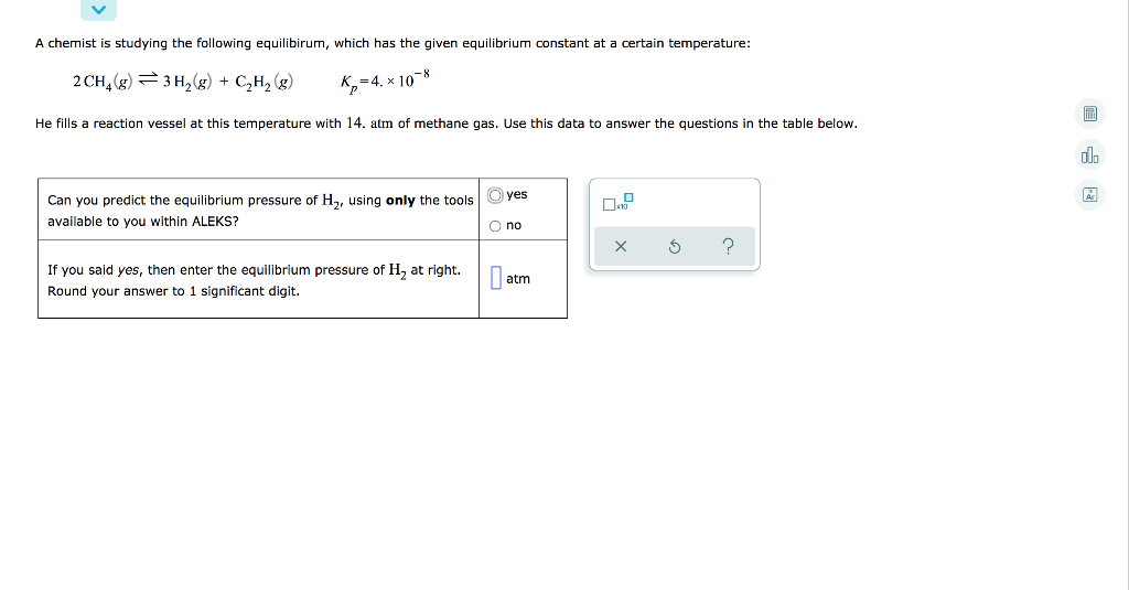 A Chemist Is Studying The Following Equilibirum Which Has The Given Equilibrium Constant At A Certain Temperature 2 Ch 1