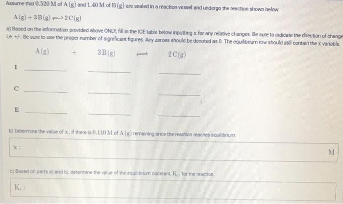 A System That Is Not At Equilibrium Is Found To Contain 0 250 M Of A Aq 0 250 M Of B Aq And 0 290 M Of C Aq Note 5