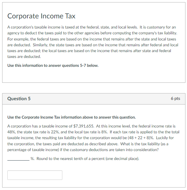 Corporate Income Tax A Corporation S Taxable Income Is Taxed At The Federal State And Local Levels It Is Customary Fo 1