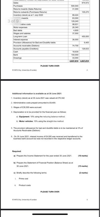 At The End Of The Exam You Must Show Your Written Wort To The Invigilator Before You Can And Submit Cinto Question 1 13 2