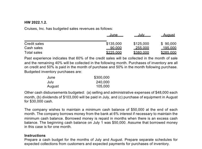 The Northeast Regional Division Of Union Corp Has Been Requested To Prepare A Quarterly Budgeted Income Statement For 2 2