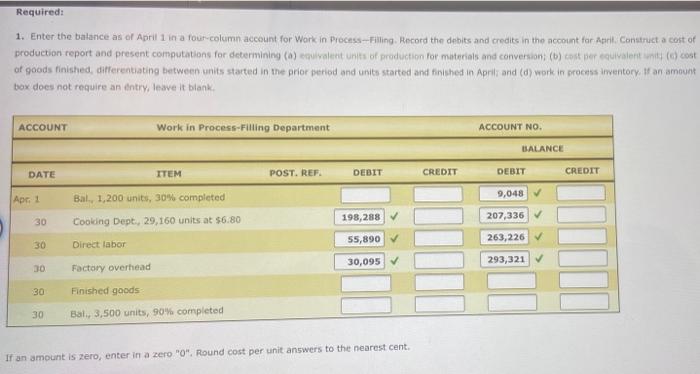 Work In Process Account Data For Two Months Cost Of Production Reports Hearty Soup Co Uses A Process Cost System To Rec 2