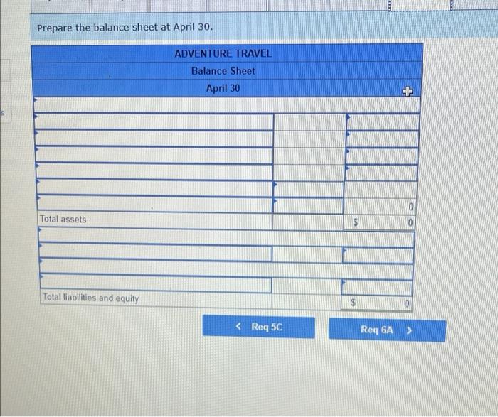 Check 1 On April 1 Jiro Nozom Created A New Travel Agency Adventure Travel The Following Transactions Occurred During 6