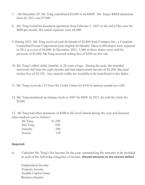 Individual Net Income Taxable Income And Tax Payable Mr Daniel Tong Is Employed As A Project Manager For Portus Ltd 2