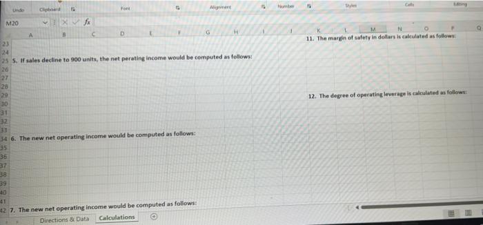 Blue Company Has Prepared The Following Contribution Format Income Statement Basedon A Sales Volume Of 1 000 Units The 4