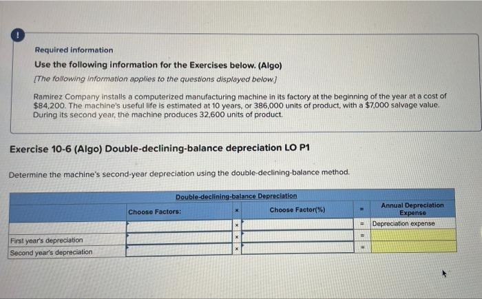 Required Information Use The Following Information For The Exercises Below Algo The Following Information Applies To 2