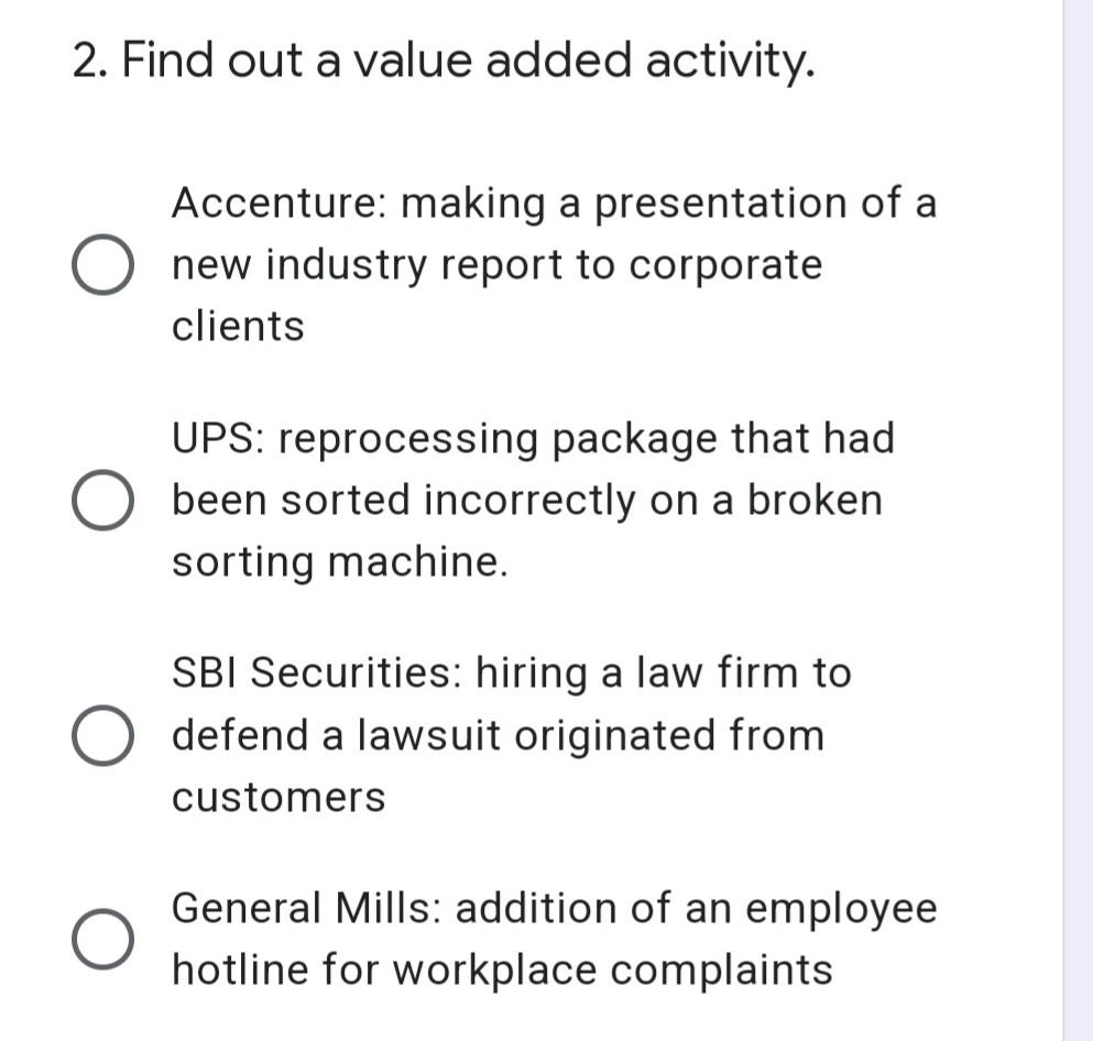 2 Find Out A Value Added Activity Accenture Making A Presentation Of A New Industry Report To Corporate Clients Ups 1