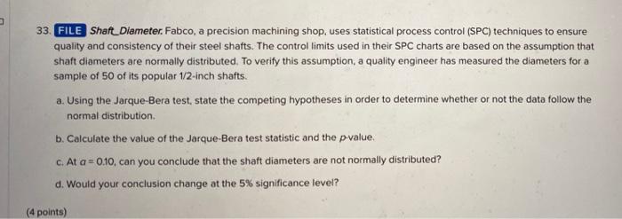 33 File Shaft Diameter Fabco A Precision Machining Shop Uses Statistical Process Control Spc Techniques To Ensure 1
