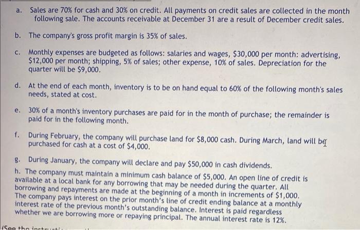 Part 4 Quarter 792 000 Cash Budget For The Quarter Ended March 31 January February March Beginning Cash Balance 51 200 3