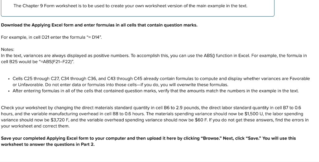 The Chapter 9 Form Worksheet Is To Be Used To Create Your Own Worksheet Version Of The Main Example In The Text Downloa 1