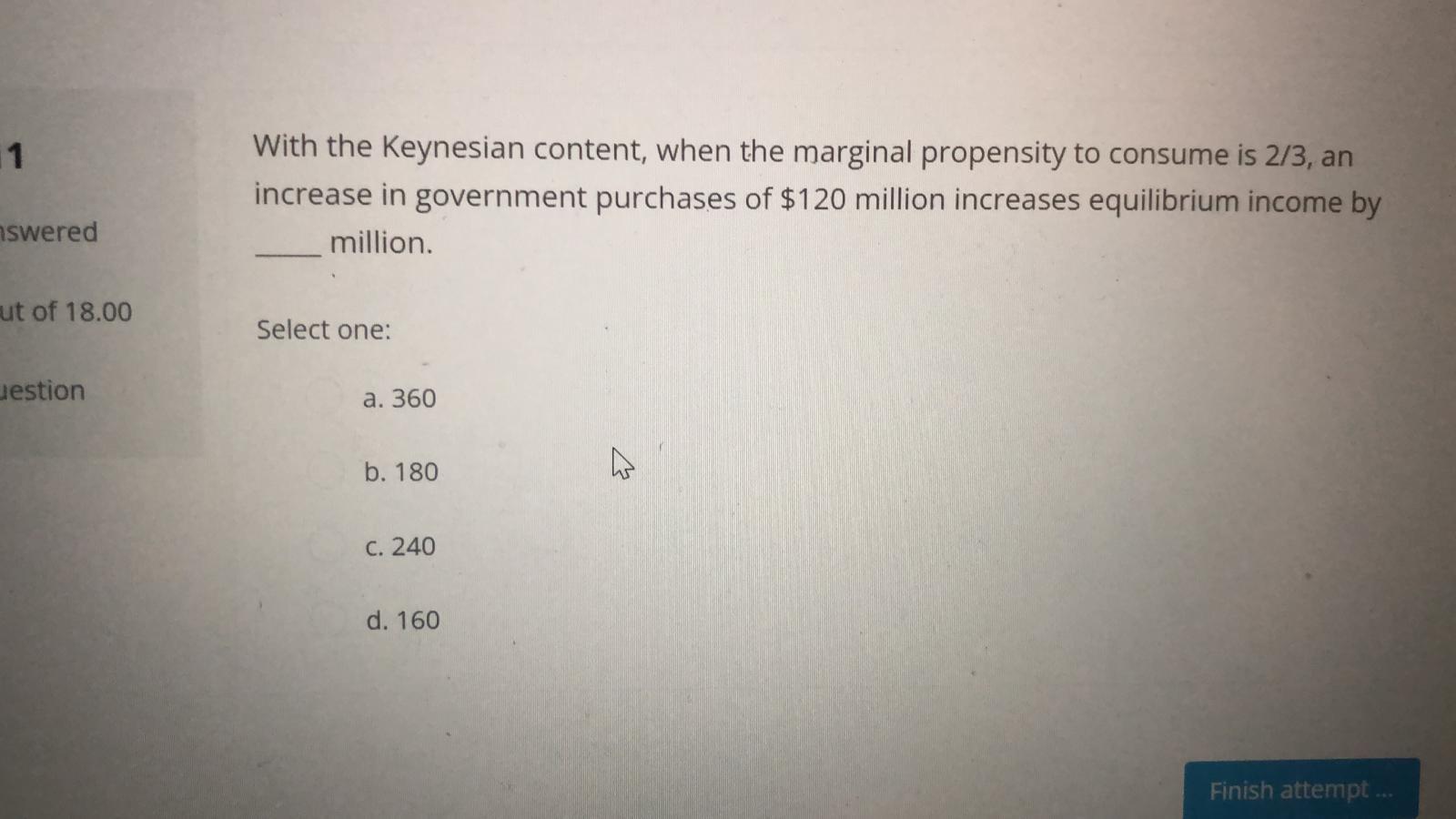 1 With The Keynesian Content When The Marginal Propensity To Consume Is 2 3 An Increase In Government Purchases Of 12 1