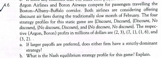 4 6 Argon Airlines And Boron Airways Compete For Passengers Travelling The Boston Albany Buffalo Corridor Both Airlines 1