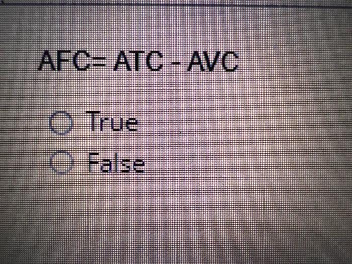 Afce Atc Avc True O False 1