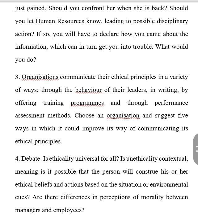 B Questions Management Discussion Exercises Refer To Chapter 4 Page 95 In The Textbook 1 What Do You Perceive To Be 2