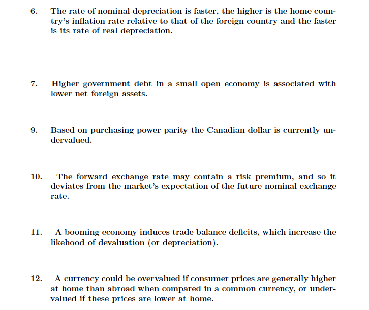 6 The Rate Of Nominal Depreciation Is Faster The Higher Is The Home Coun Try S Inflation Rate Relative To That Of The 1