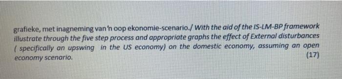 Grafieke Met Inagneming Van N Oop Ekonomie Scenario With The Aid Of The Is Lm Bp Framework Illustrate Through The Fiv 1