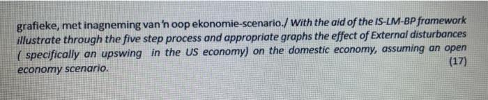 Grafieke Met Inagneming Van N Oop Ekonomie Scenario With The Aid Of The Is Lm Bp Framework Illustrate Through The Fi 1