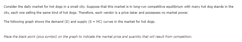 Consider The Daily Market For Hot Dogs In A Small City Suppose That This Market Is In Long Run Competitive Equilibrium 1