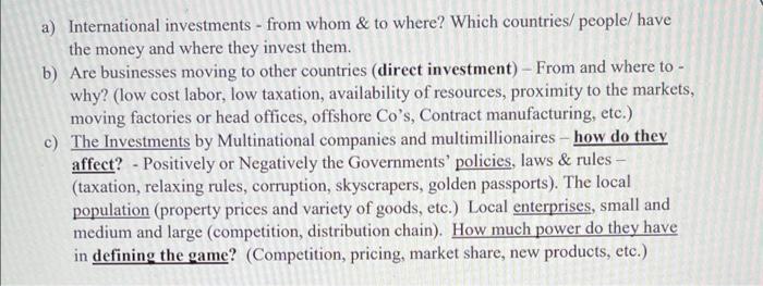 A International Investments From Whom To Where Which Countries People Have The Money And Where They Invest Them 1