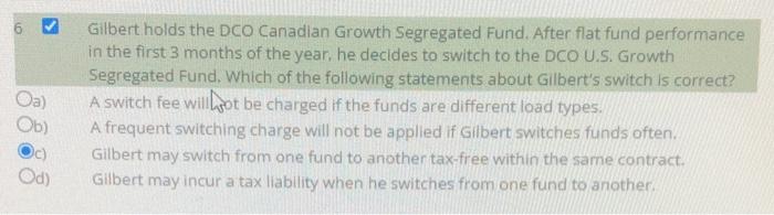 Oa Ob Gilbert Holds The Dco Canadian Growth Segregated Fund After Flat Fund Performance In The First 3 Months Of The Y 1