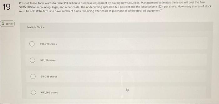 19 Present Tense Tonic Wants To Raise 13 Million To Purchase Equipment By Issuing New Securities Management Estimates T 1