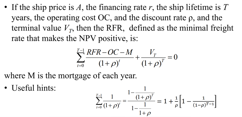 Practice Question Assume That The Operating Cost Of Capsize 180kdwt Is About 5 600 Day And The Scrapping Price Is Ab 2