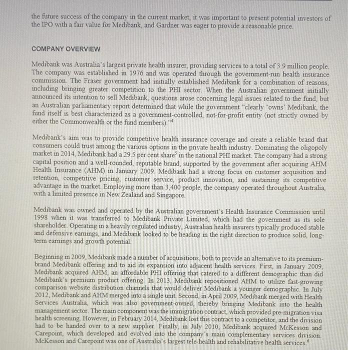 What Is An Initial Public Offering Ipo And Why Does Ipo Attract So Much Attention Is It Appropriate For Medibank To P 3