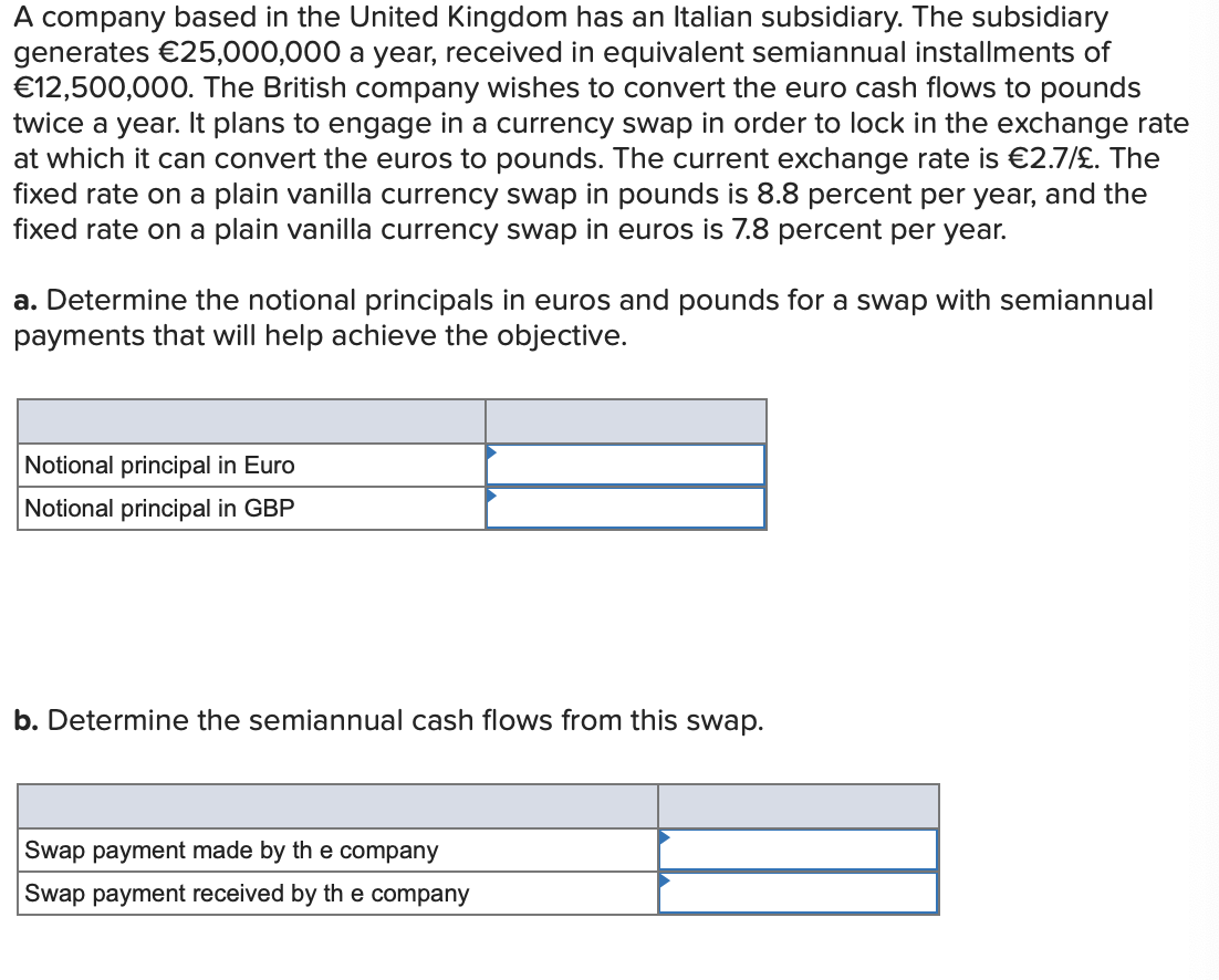 A Company Based In The United Kingdom Has An Italian Subsidiary The Subsidiary Generates 25 000 000 A Year Received I 1