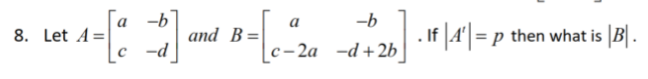 8 Let A Let A And B 21 B C 2a D 2b 3 14 4 P Then What Is 18 1