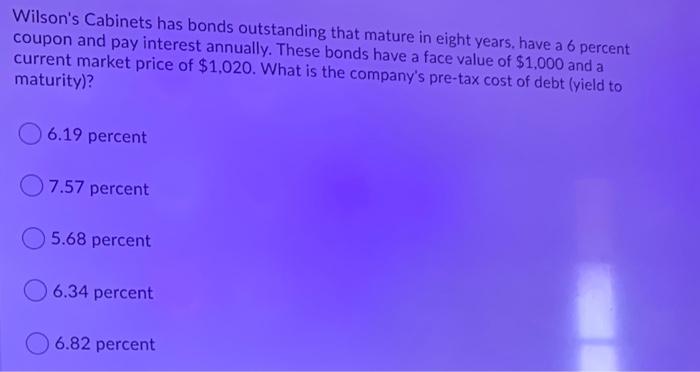 The Stock Of Martin Industries Has A Beta Of 1 43 The Risk Free Rate Of Return Is 3 6 Percent And The Market Rate Of Re 2