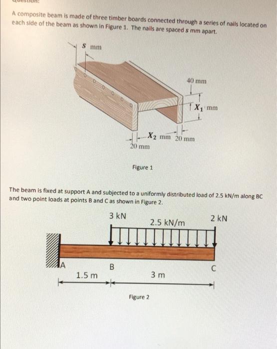 A Composite Beam Is Made Of Three Timber Boards Connected Through A Series Of Nails Located On Each Side Of The Beam As 2