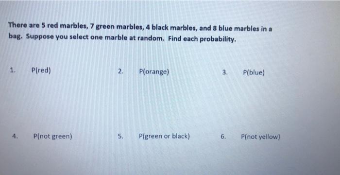 7 A Spinner Can Land On Red White Or Blue P Red 0 2 And P Red Or Blue 0 7 The Spinner Is Spun Once What Is Th 3