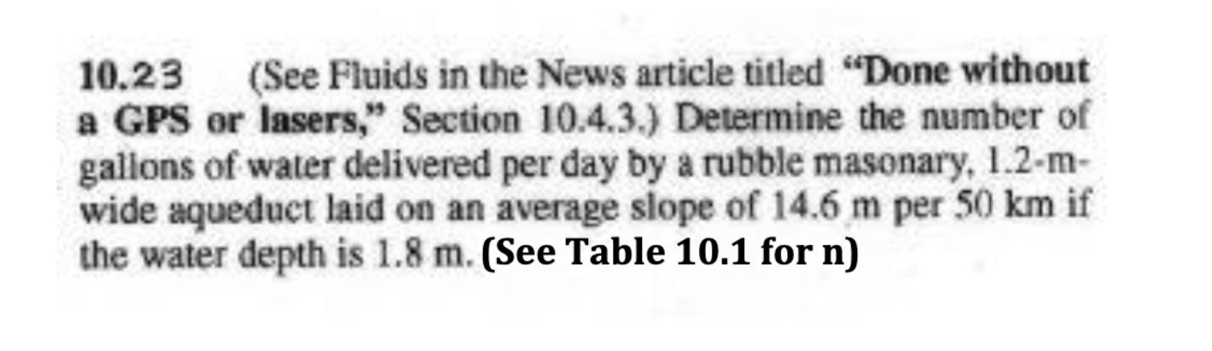 10 23 See Fluids In The News Article Titled Done Without A Gps Or Lasers Section 10 4 3 Determine The Number Of Ga 1