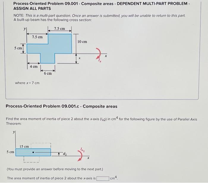 Process Oriented Problem 09 001 Composite Areas Dependent Multi Part Problem Assign All Parts Note This Is A Mult 1