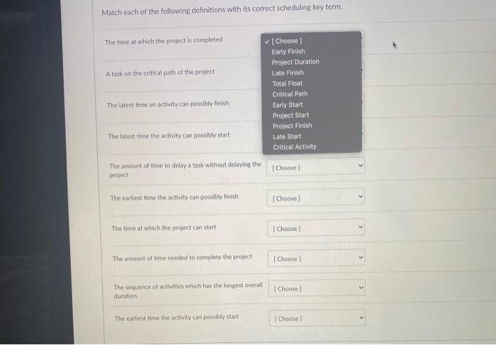 Which Of The Following Methods And Techniques Are Used For Scheduling Construction Projects Select All That Applies 2
