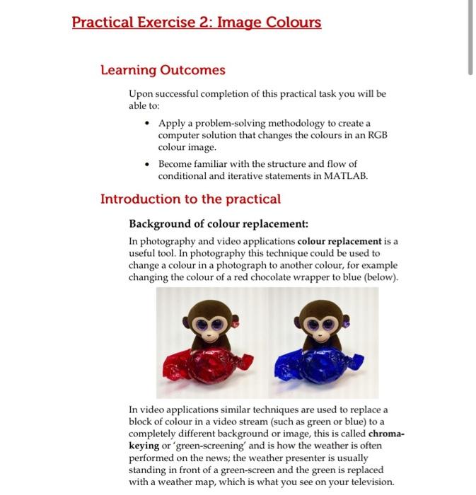 Practical Exercise 2 Image Colours Learning Outcomes Upon Successful Completion Of This Practical Task You Will Be Able 1