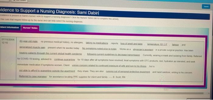 Vidence To Support A Nursing Diagnosis Sami Dabiri Ce Is Presentes Et Un Agentes Comptes The Tues That Rep By The One A 1
