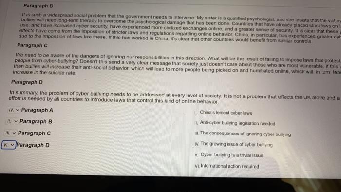 Paragraph B It Is Such A Widespread Social Problem That The Government Needs To Intervene My Sister Is A Qualified Psyc 1