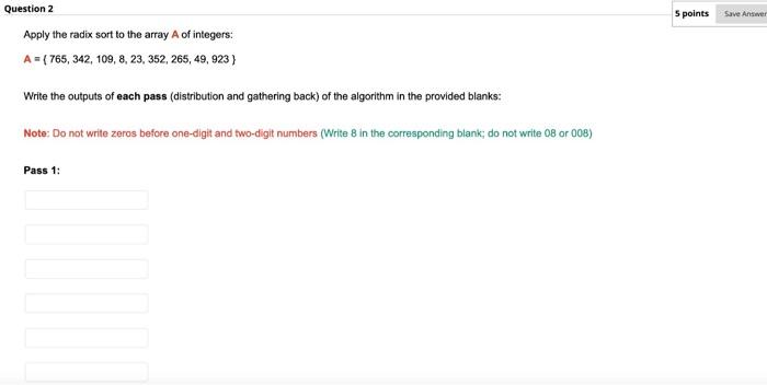 Question 1 6 Points Save Answer Apply The Bottom Up Dynamic Programming Algorithm To The Following Instance Of The Knaps 2