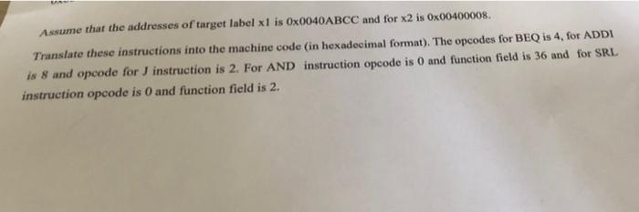 And 21 513 57 Ox00400000 0x00400004 Srl 57 59 12 Ox0040000 Addi S12 513 123 Jx Ox00400000 Ox00400024 Beq S12 523 X2 Ass 4