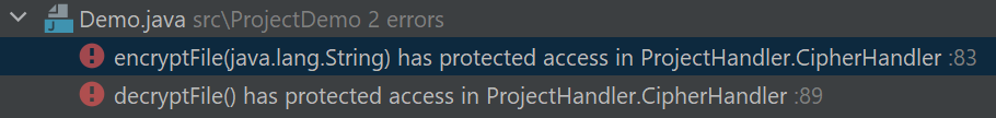 Hello I Have An Abstract Cipher Class In A Cipher Package An Abstract Cipherhandler Class And Demohandler Class In Ano 1