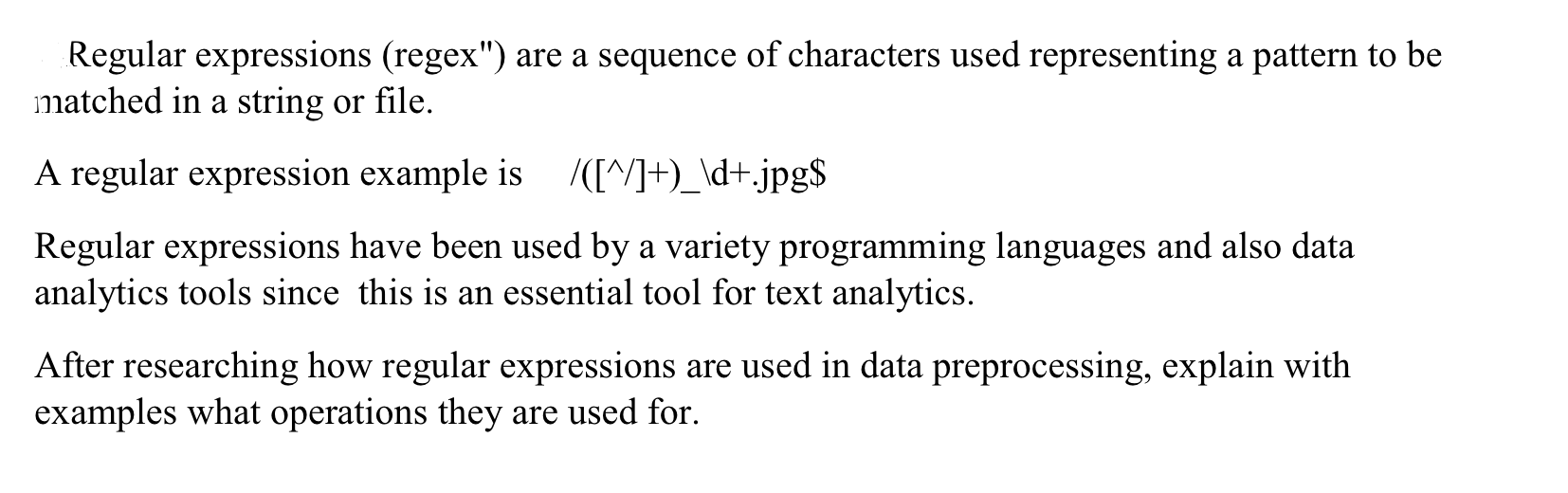 Regular Expressions Regex Are A Sequence Of Characters Used Representing A Pattern To Be Matched In A String Or File 1