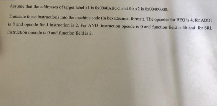 1 10pts Consider The Following Instructions Address Instruction Machine Code In Hexadecimal Ox00400000 And 21 13 97 2
