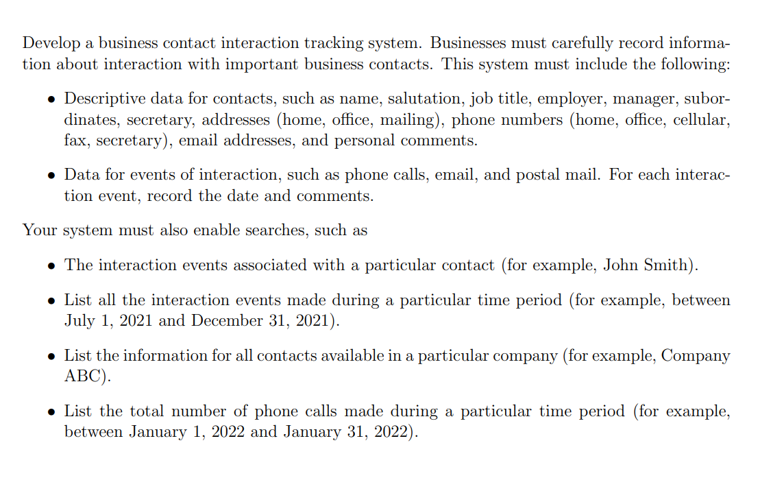Sql Database Develop A Logical Data Model Based On The Following Requirements Refinement Of The Conceptual Model In 1